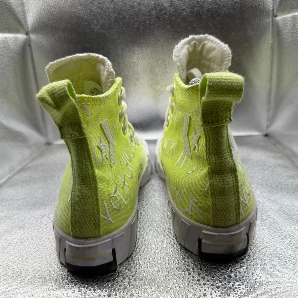 Size 4 Converse UNT1TL3D Hi Not A Chuck Volt Yellow Kids Lace Up Sneaker A03147F